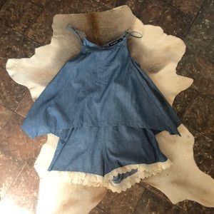 Blue jean Romper